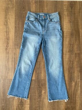 SONOMA Kick Flare Crop Flare Jeans with Raw Hem